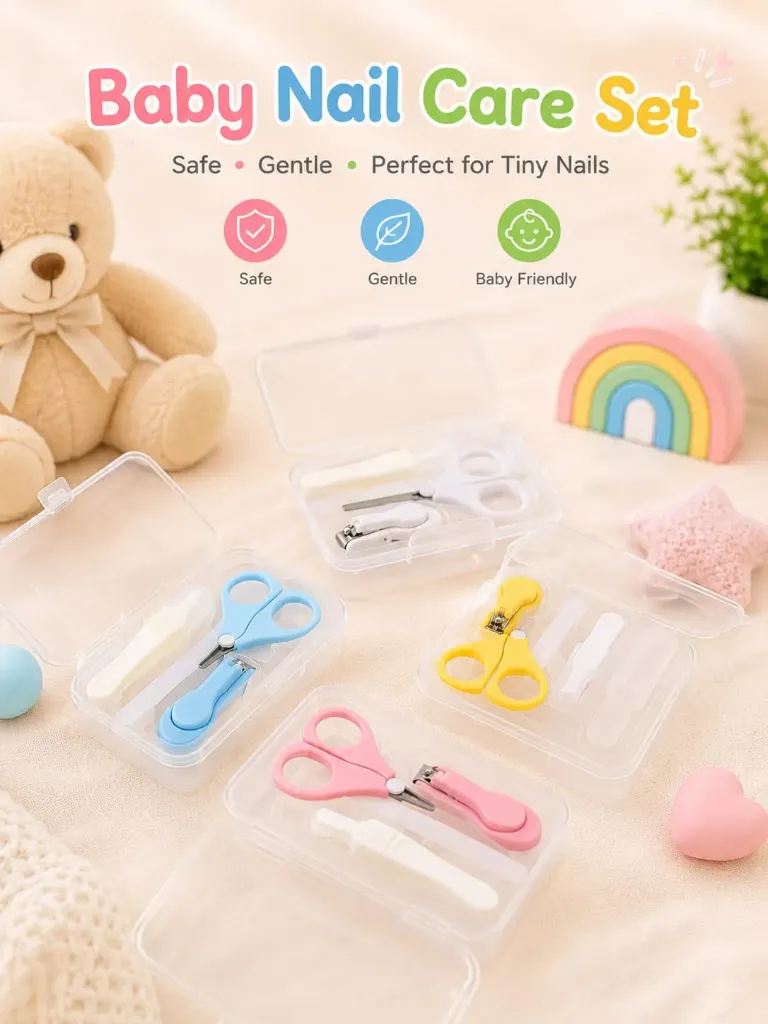 🌸 Baby Nail Care Kit – Safe & Gentle Grooming (Blue)