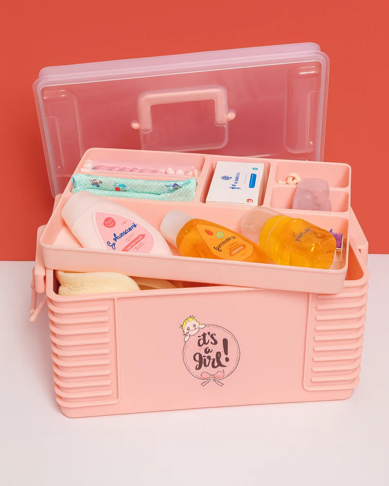 Multi-Purpose Baby Storage Accessories Box – Diaper & Essentials Holder