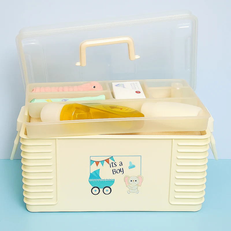 Multi-Purpose Baby Storage Accessories Box – Diaper & Essentials Holder