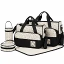 Baby Diaper Bag Set – Maternity & Travel Organizer (5-Piece) – Black