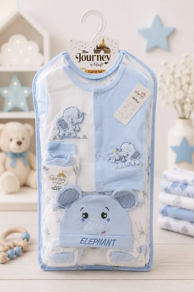 ELEPHANT STYLE Newborn Baby Essentials Starter Set – Complete Gift Collection