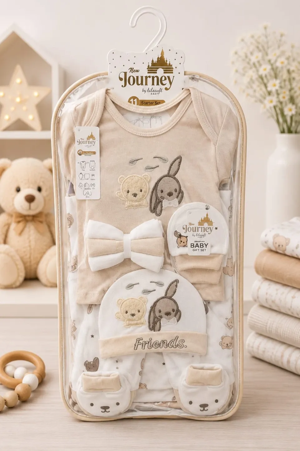 Bear Style Newborn Baby Essentials Starter Set – Complete Gift Collection