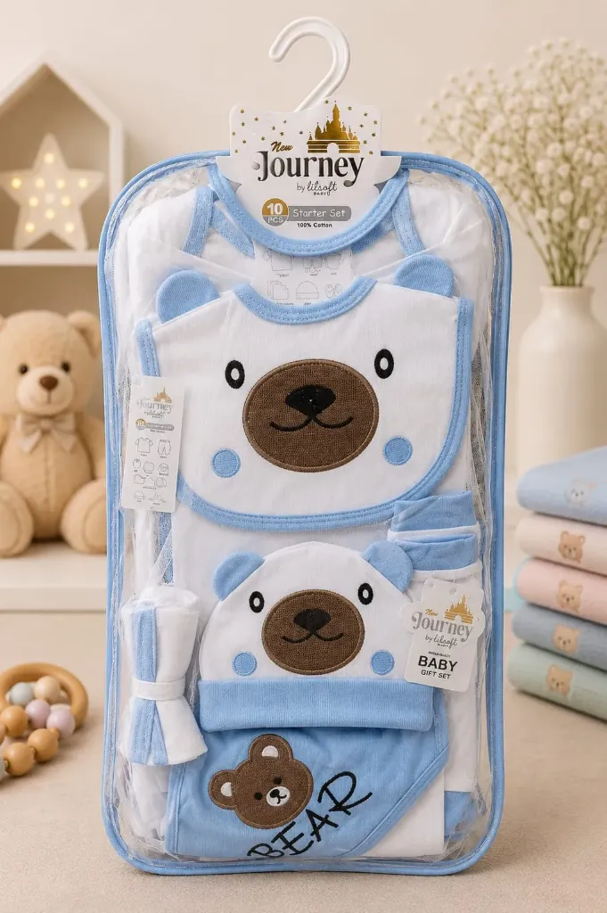 Bear Style Newborn Baby Essentials Starter Set – Complete Gift Collection
