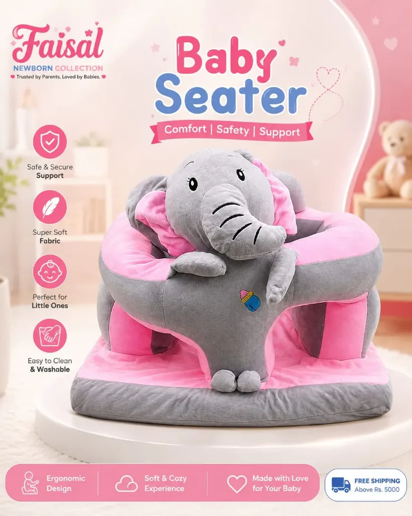 Elephant Style-Soft Imported Baby Seater