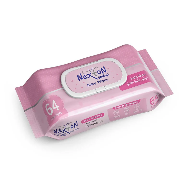 Nexton Baby Wipes 64 pcs (Blue)